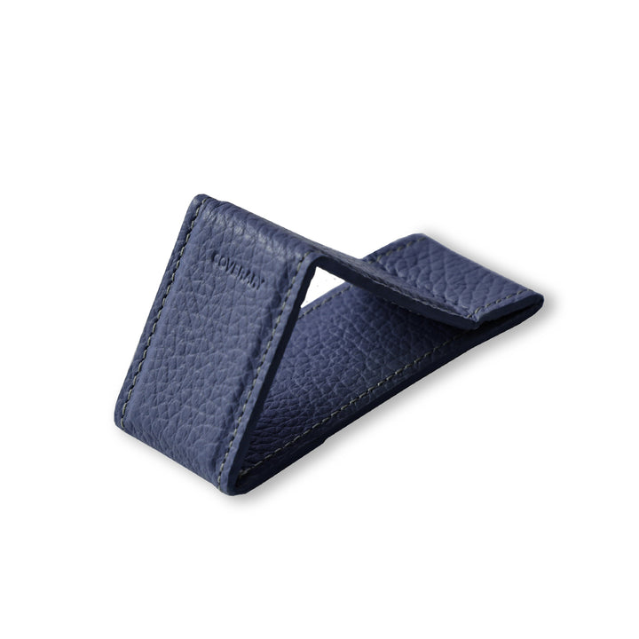 Ceinture à main avec support en cuir italien grainé, 32 couleurs, cuir véritable