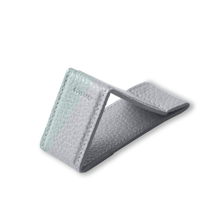 Ceinture à main avec support en cuir italien grainé, 32 couleurs, cuir véritable