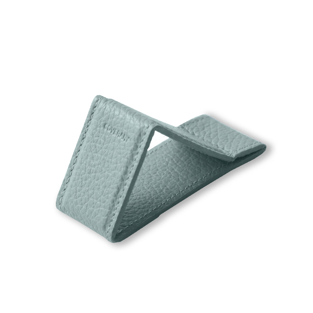 Ceinture à main avec support en cuir italien grainé, 32 couleurs, cuir véritable