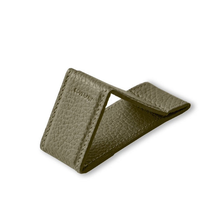 Ceinture à main avec support en cuir italien grainé, 32 couleurs, cuir véritable