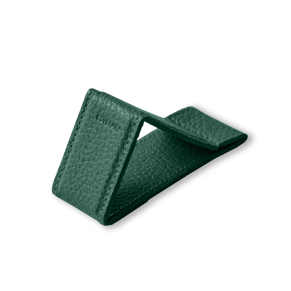 Ceinture à main avec support en cuir italien grainé, 32 couleurs, cuir véritable