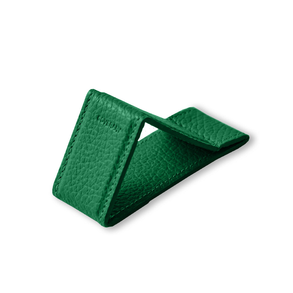 Ceinture à main avec support en cuir italien grainé, 32 couleurs, cuir véritable