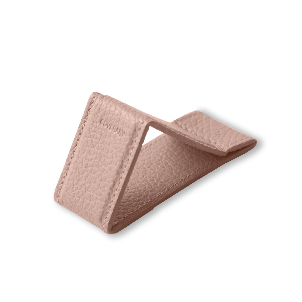 Ceinture à main avec support en cuir italien grainé, 32 couleurs, cuir véritable