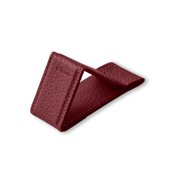 Ceinture à main avec support en cuir italien grainé, 32 couleurs, cuir véritable