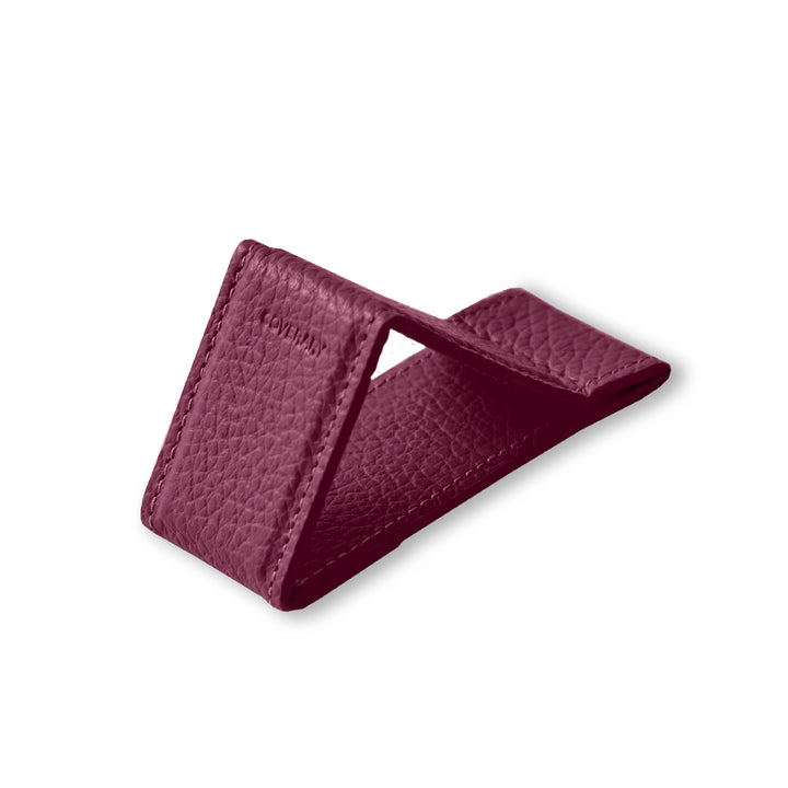 Ceinture à main avec support en cuir italien grainé, 32 couleurs, cuir véritable