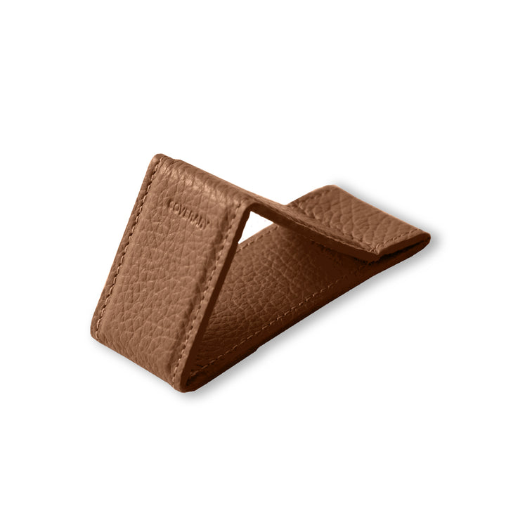 Ceinture à main avec support en cuir italien grainé, 32 couleurs, cuir véritable