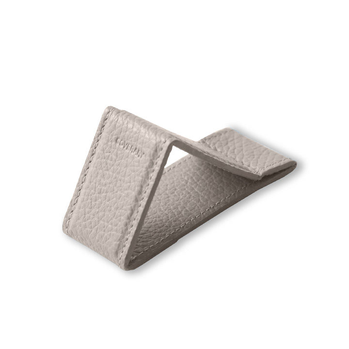 Ceinture à main avec support en cuir italien grainé, 32 couleurs, cuir véritable