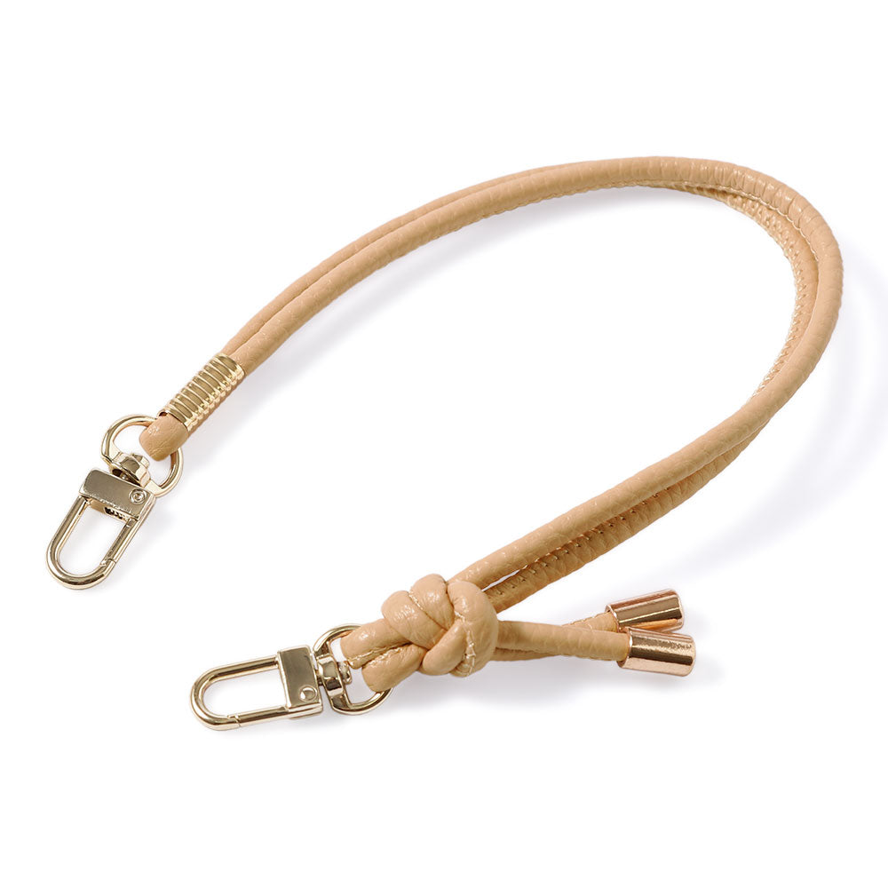 Sangle courte ronde en cuir végan embossé