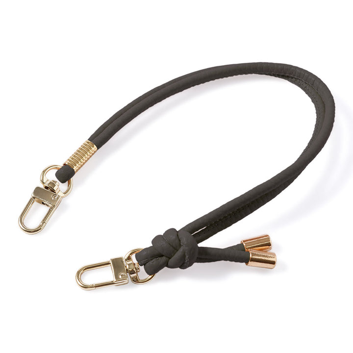Sangle courte ronde en cuir végan embossé