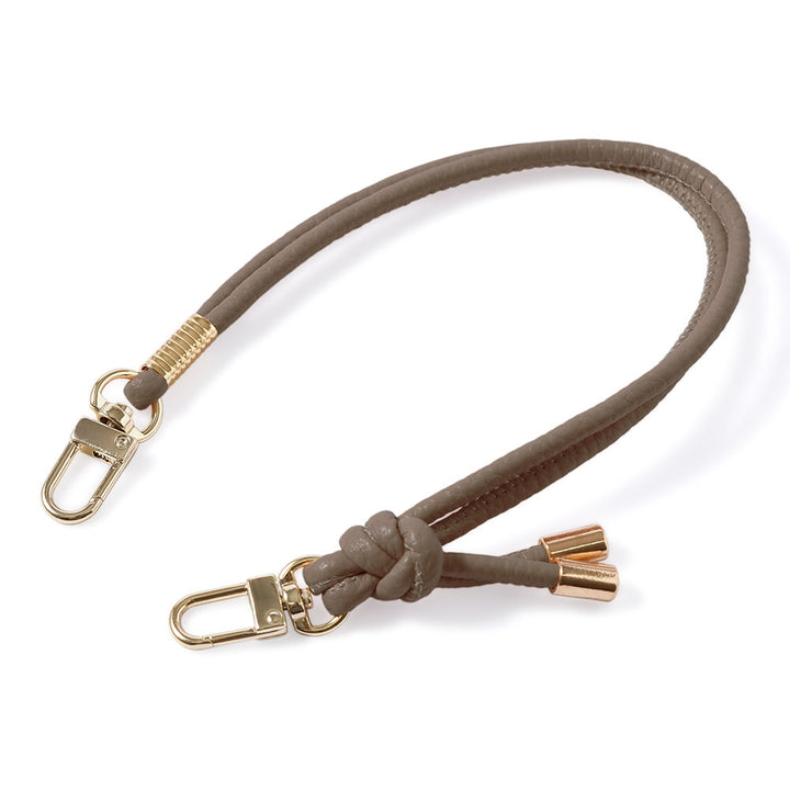 Sangle courte ronde en cuir végan embossé