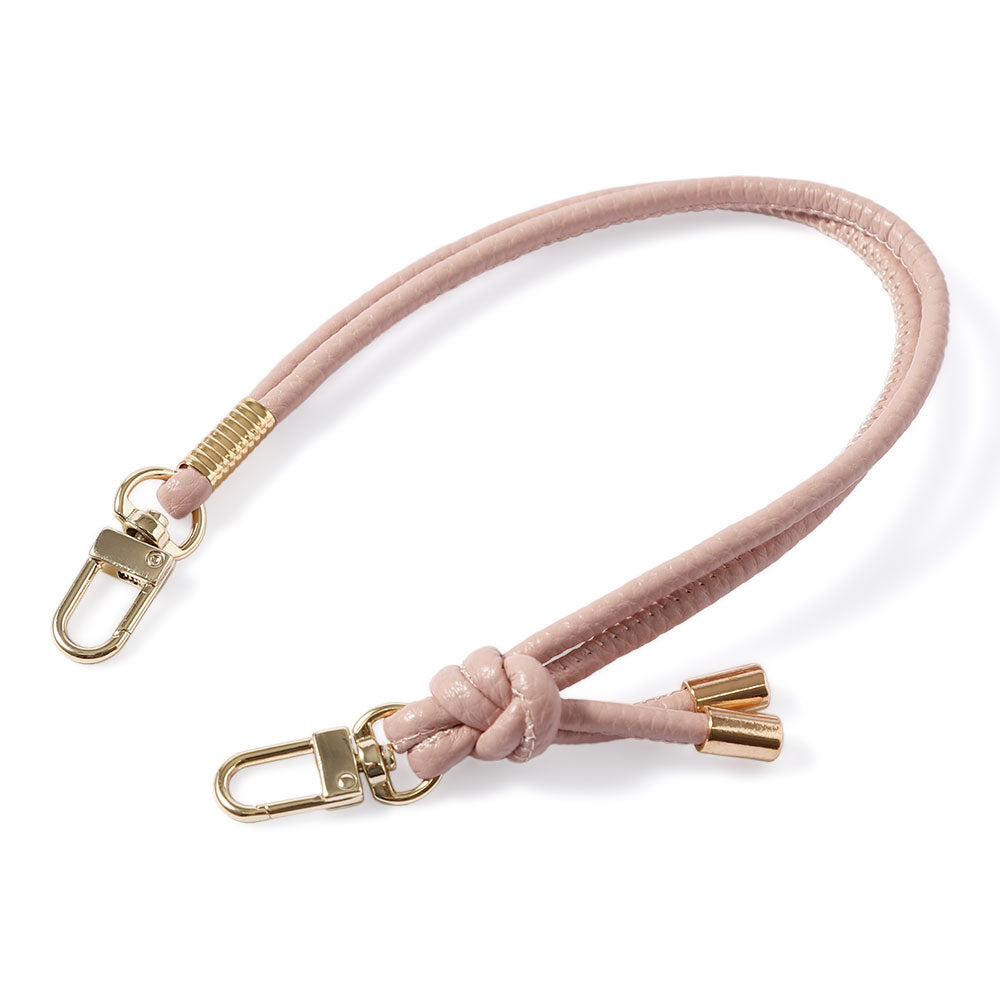Sangle courte ronde en cuir végan embossé