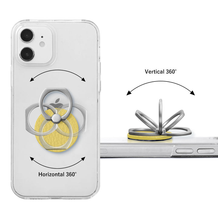 本革 32色 イタリアンシュリンクレザー 選べるデザイン スマホリング