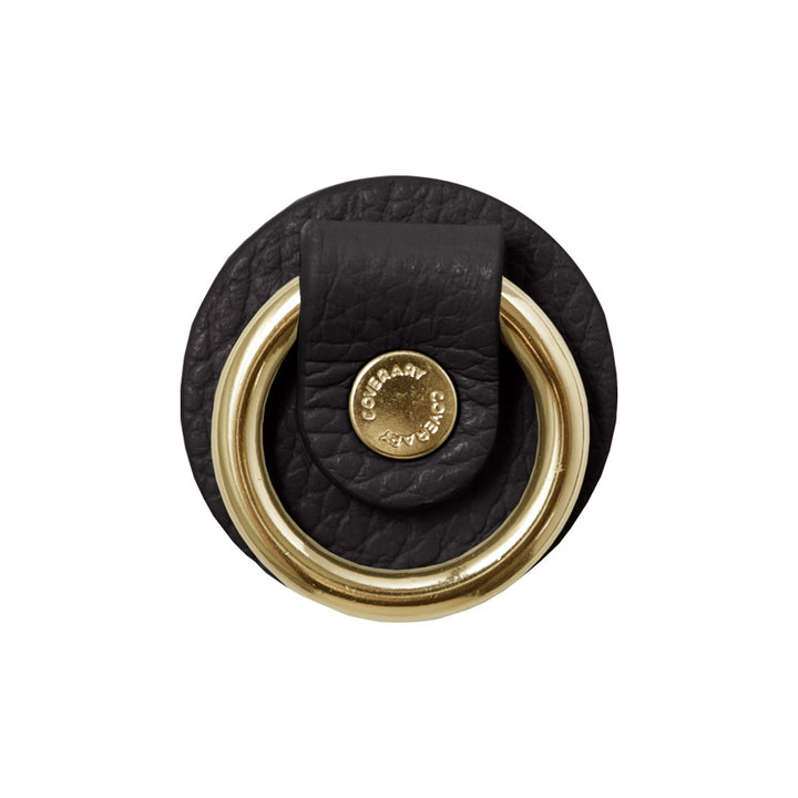 Anneau pour téléphone en cuir véritable italien grainé, 32 couleurs