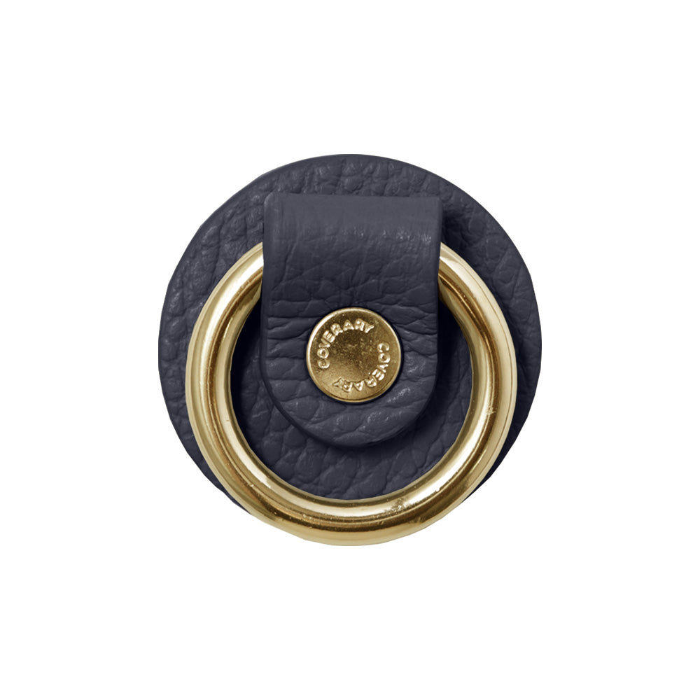 Anneau pour téléphone en cuir véritable italien grainé, 32 couleurs