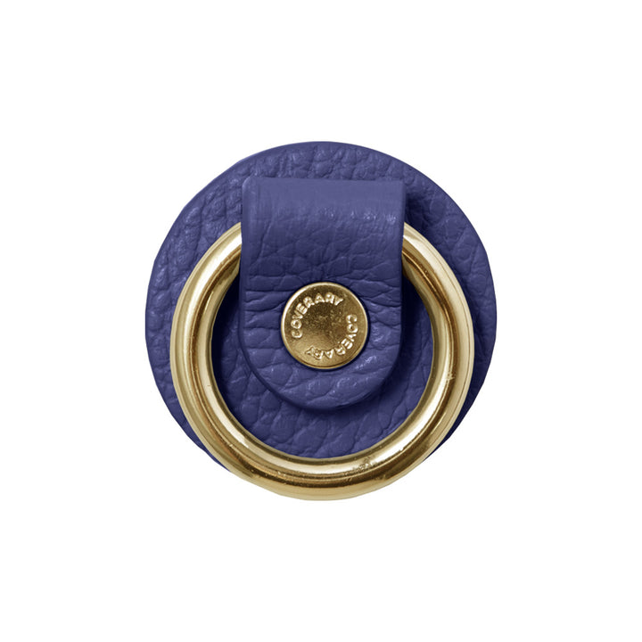 Anneau pour téléphone en cuir véritable italien grainé, 32 couleurs