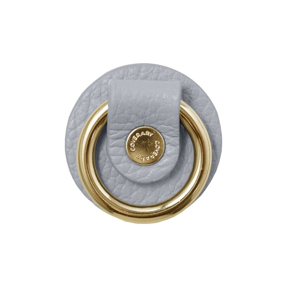 Anneau pour téléphone en cuir véritable italien grainé, 32 couleurs