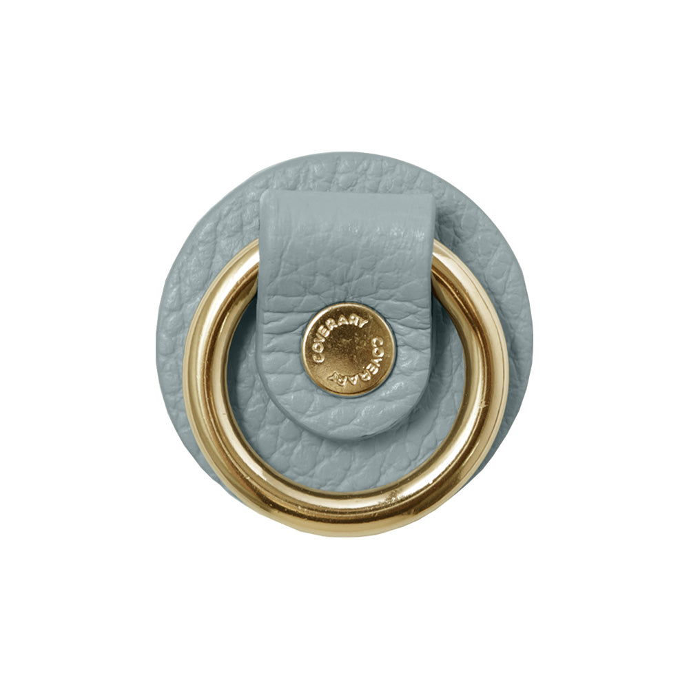 Anneau pour téléphone en cuir véritable italien grainé, 32 couleurs