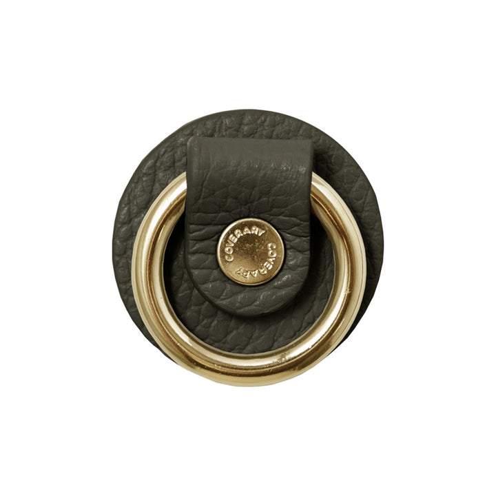 Anneau pour téléphone en cuir véritable italien grainé, 32 couleurs