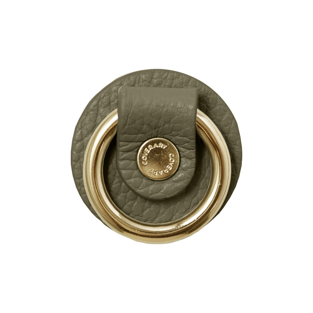 Anneau pour téléphone en cuir véritable italien grainé, 32 couleurs