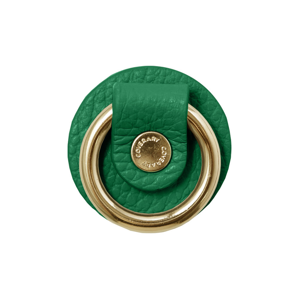 Anneau pour téléphone en cuir véritable italien grainé, 32 couleurs