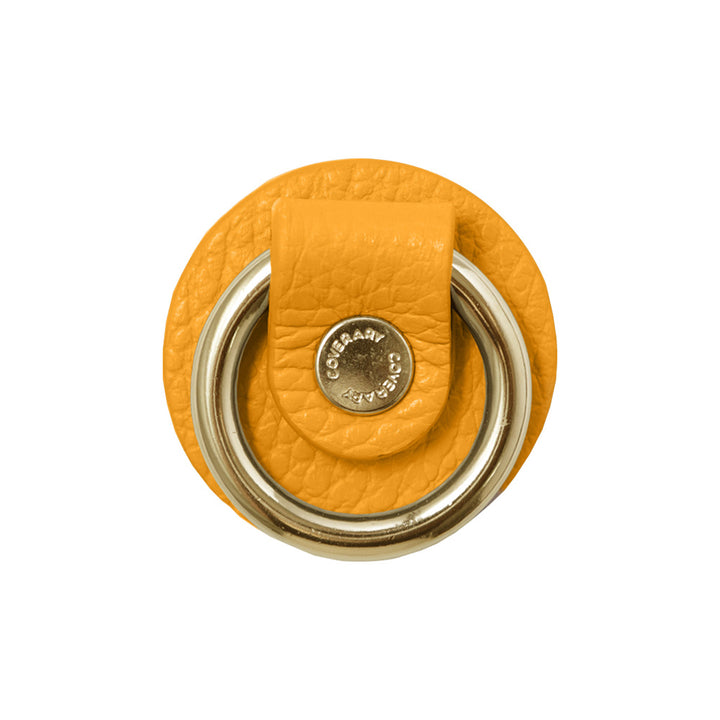 Anneau pour téléphone en cuir véritable italien grainé, 32 couleurs