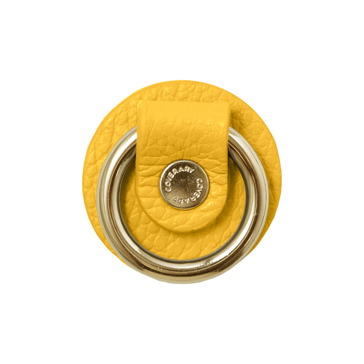 Anneau pour téléphone en cuir véritable italien grainé, 32 couleurs