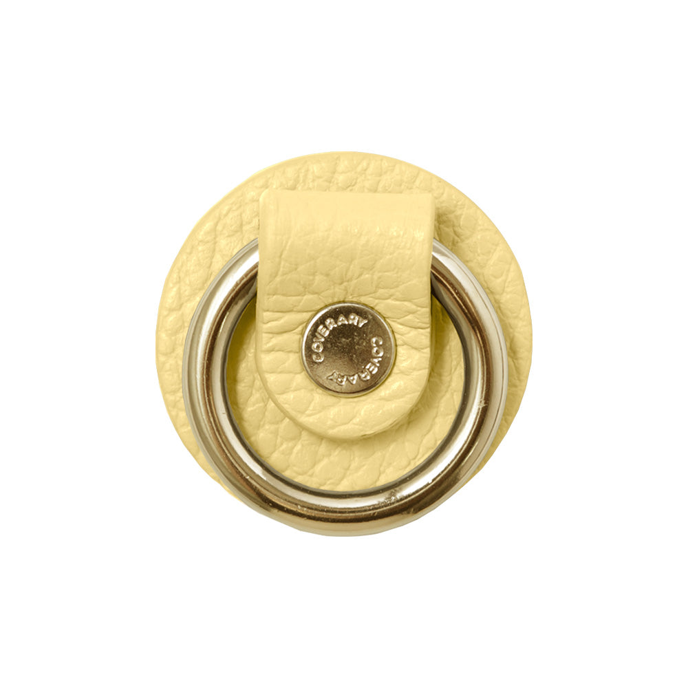 Anneau pour téléphone en cuir véritable italien grainé, 32 couleurs