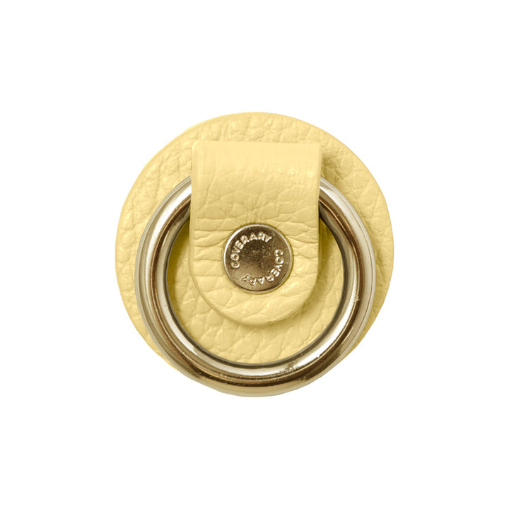 Anneau pour téléphone en cuir véritable italien grainé, 32 couleurs