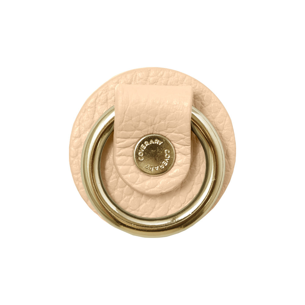 Anneau pour téléphone en cuir véritable italien grainé, 32 couleurs