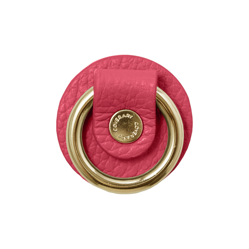 Anneau pour téléphone en cuir véritable italien grainé, 32 couleurs