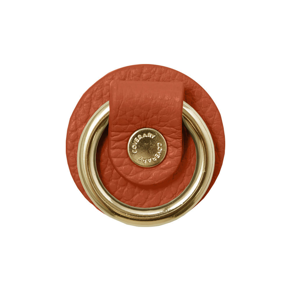 Anneau pour téléphone en cuir véritable italien grainé, 32 couleurs