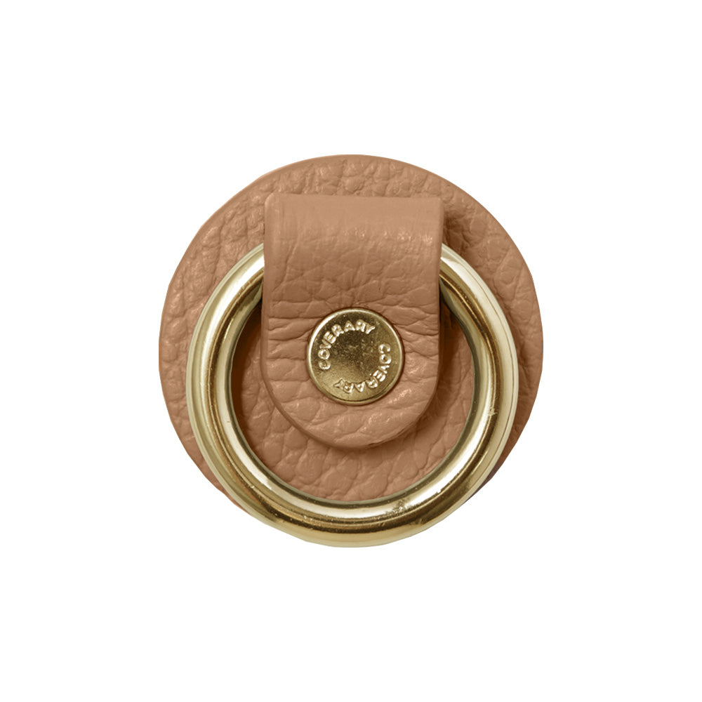 Anneau pour téléphone en cuir véritable italien grainé, 32 couleurs