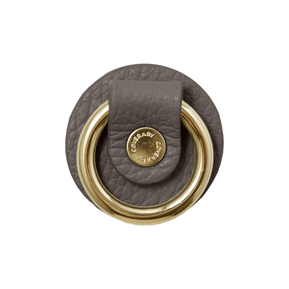 Anneau pour téléphone en cuir véritable italien grainé, 32 couleurs