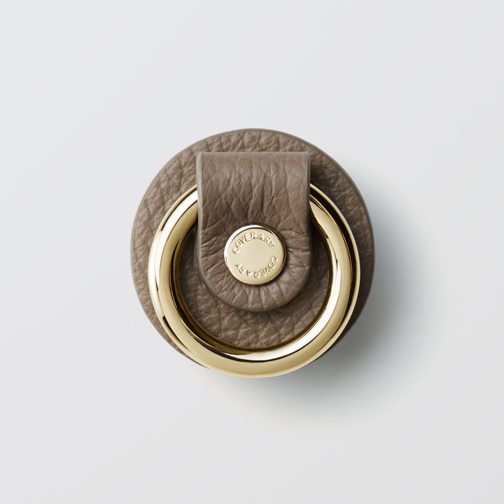 Anneau pour téléphone en cuir véritable italien grainé, 32 couleurs