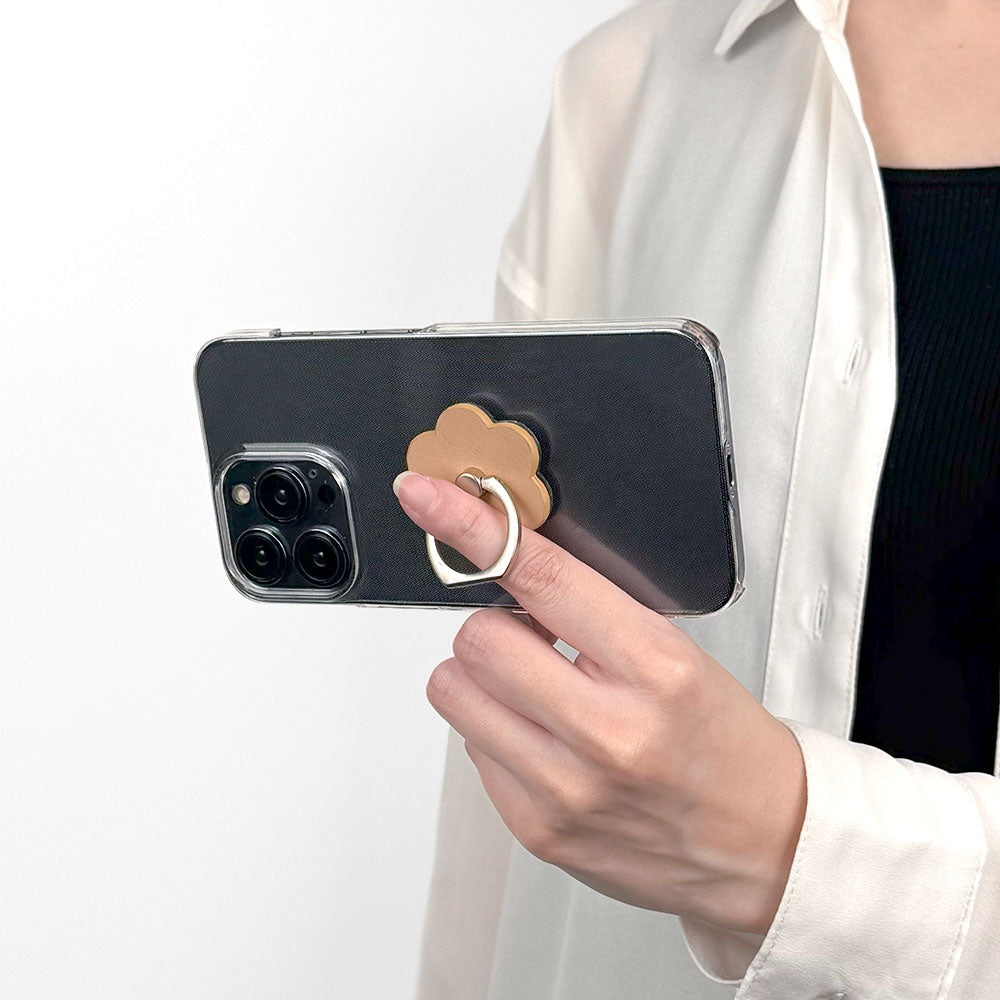 Anneau pour téléphone en cuir véritable de Tochigi, design au choix