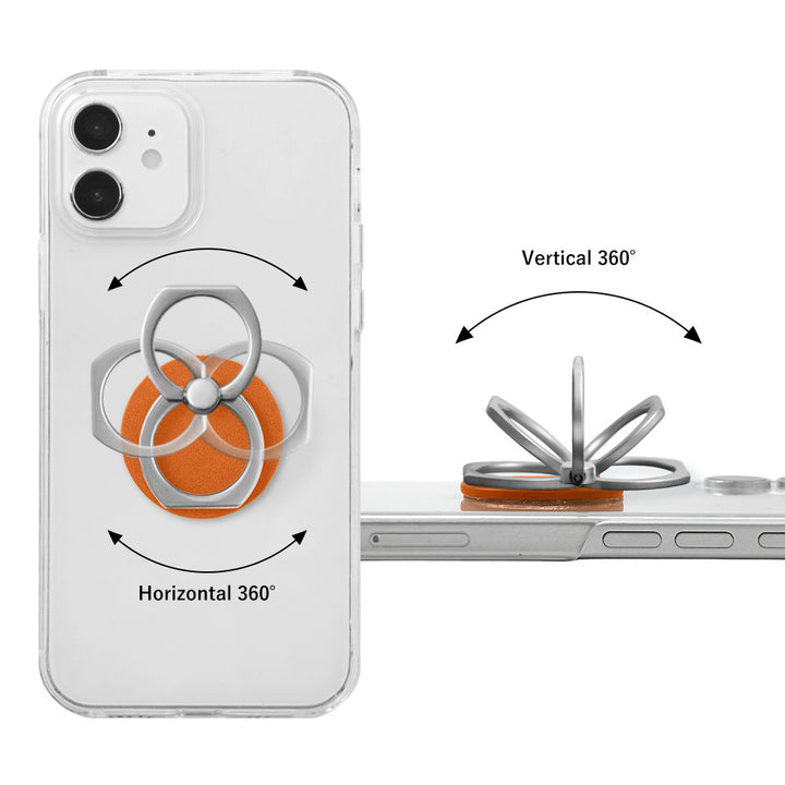 Anneau pour téléphone en cuir véritable de Tochigi, design au choix