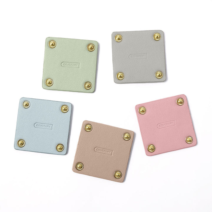 Cuir végan couleur pastel terne aspect cuir lisse base à pression