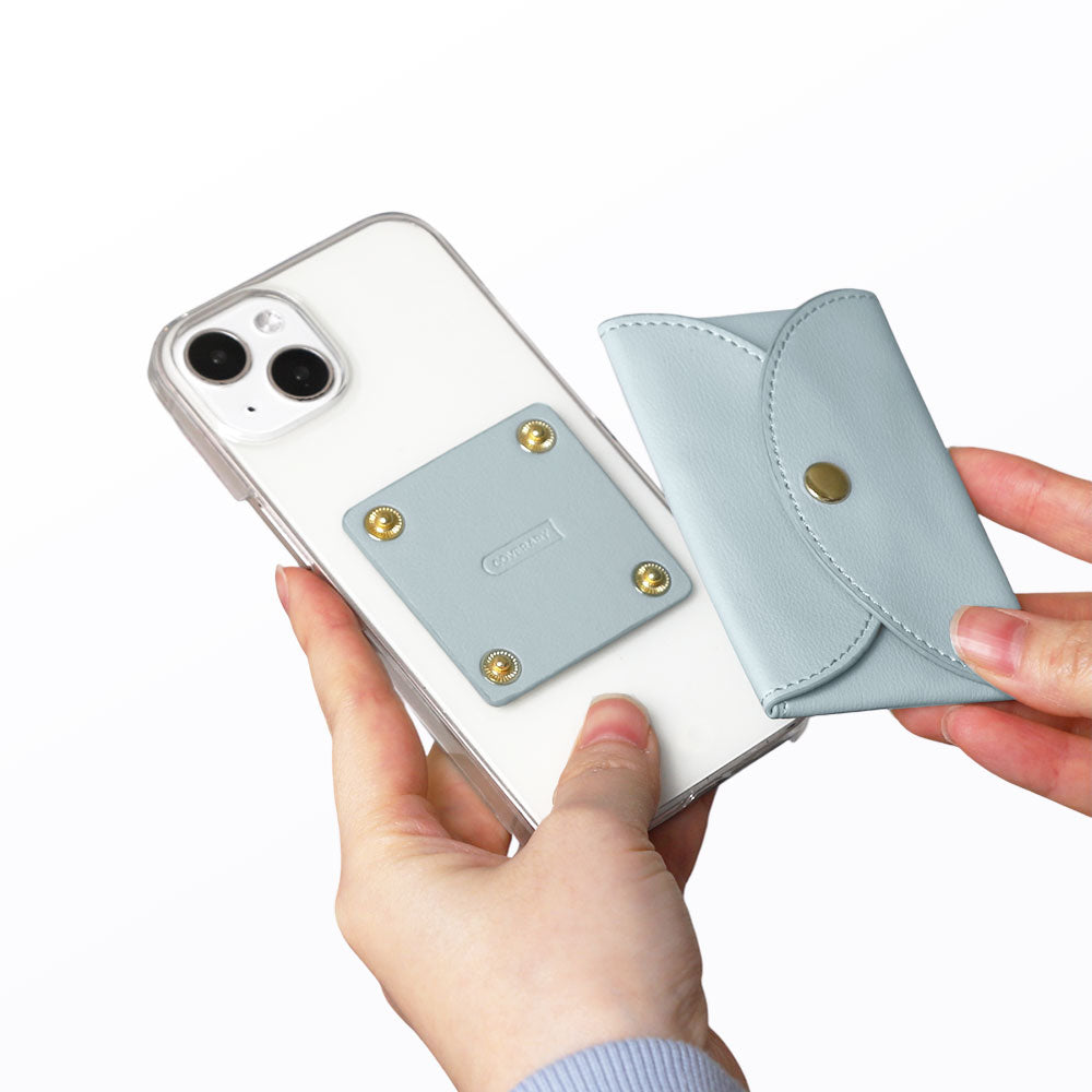 Cuir végan couleur pastel terne aspect cuir lisse base à pression