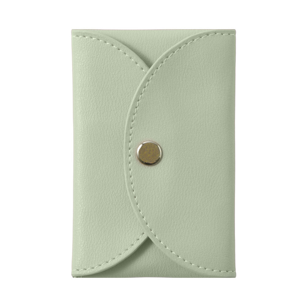 Cuir végan couleur pastel terne aspect cuir lisse avec bouton-pression plus 1