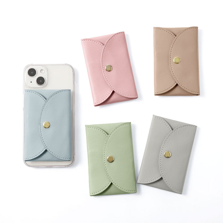 Cuir végan couleur pastel terne aspect cuir lisse avec bouton-pression plus 1