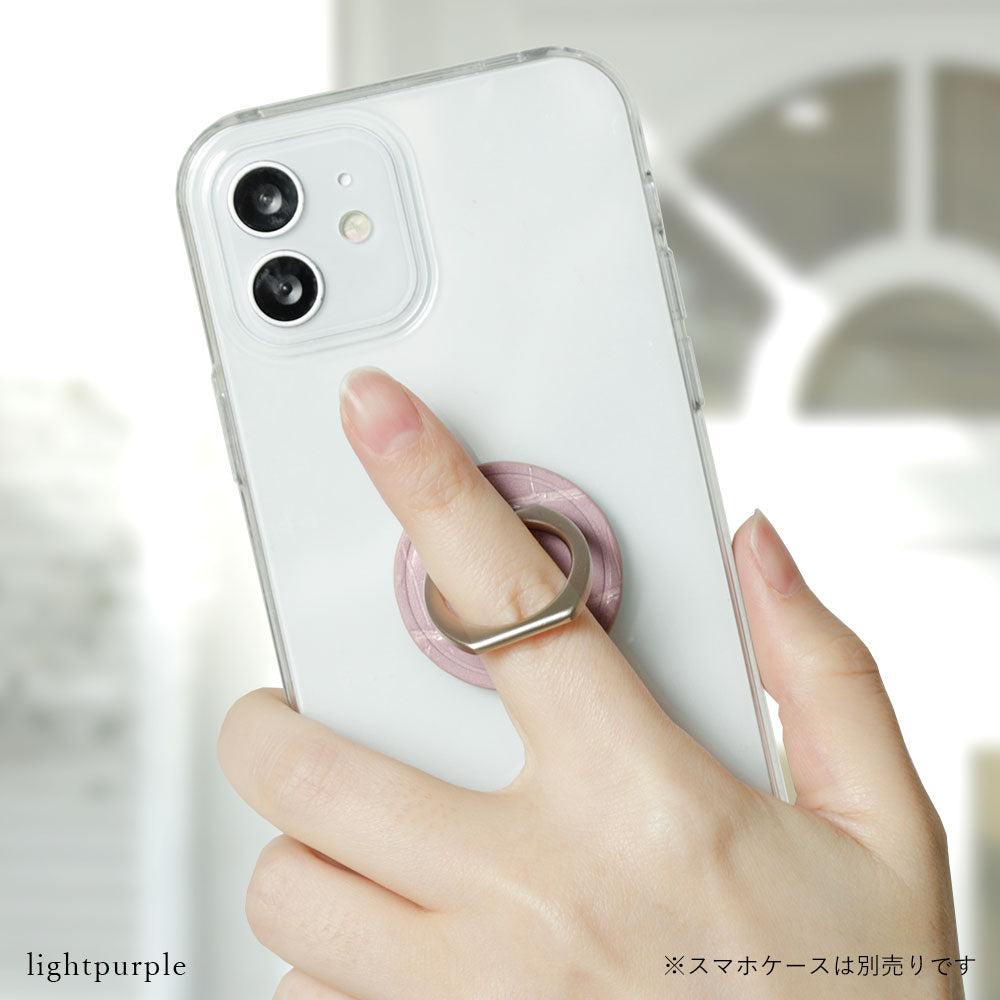 Anneau de téléphone en cuir végan effet croco pastel