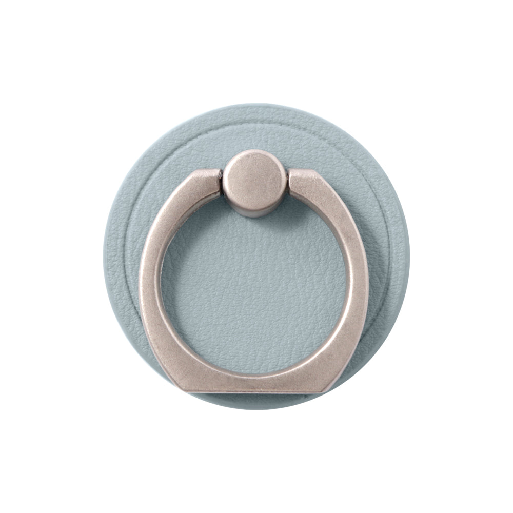 ヴィーガンレザー くすみパステルカラー スムースレザー調 スマホリング