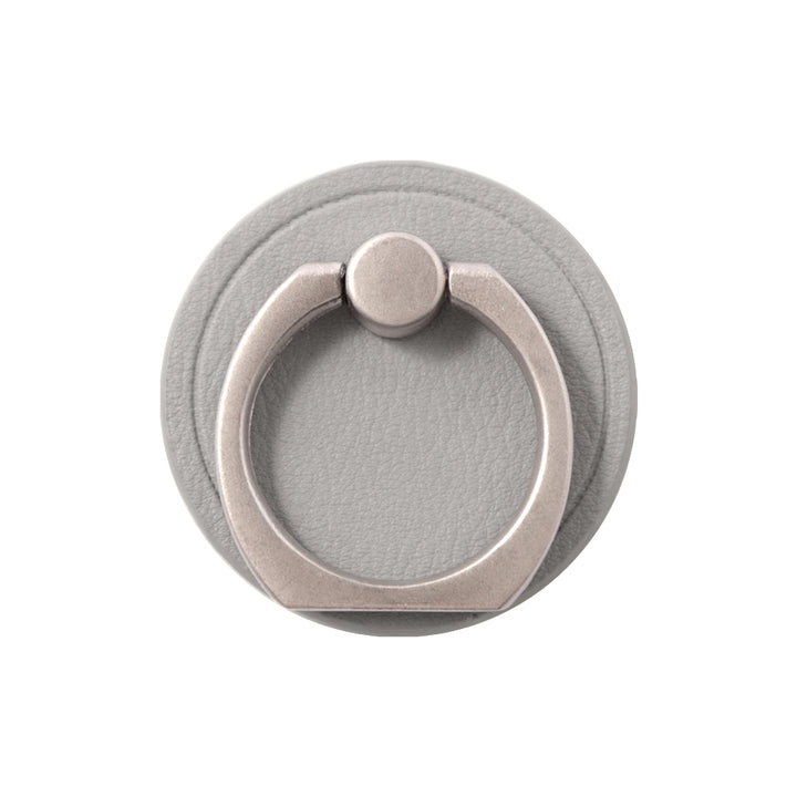 ヴィーガンレザー くすみパステルカラー スムースレザー調 スマホリング