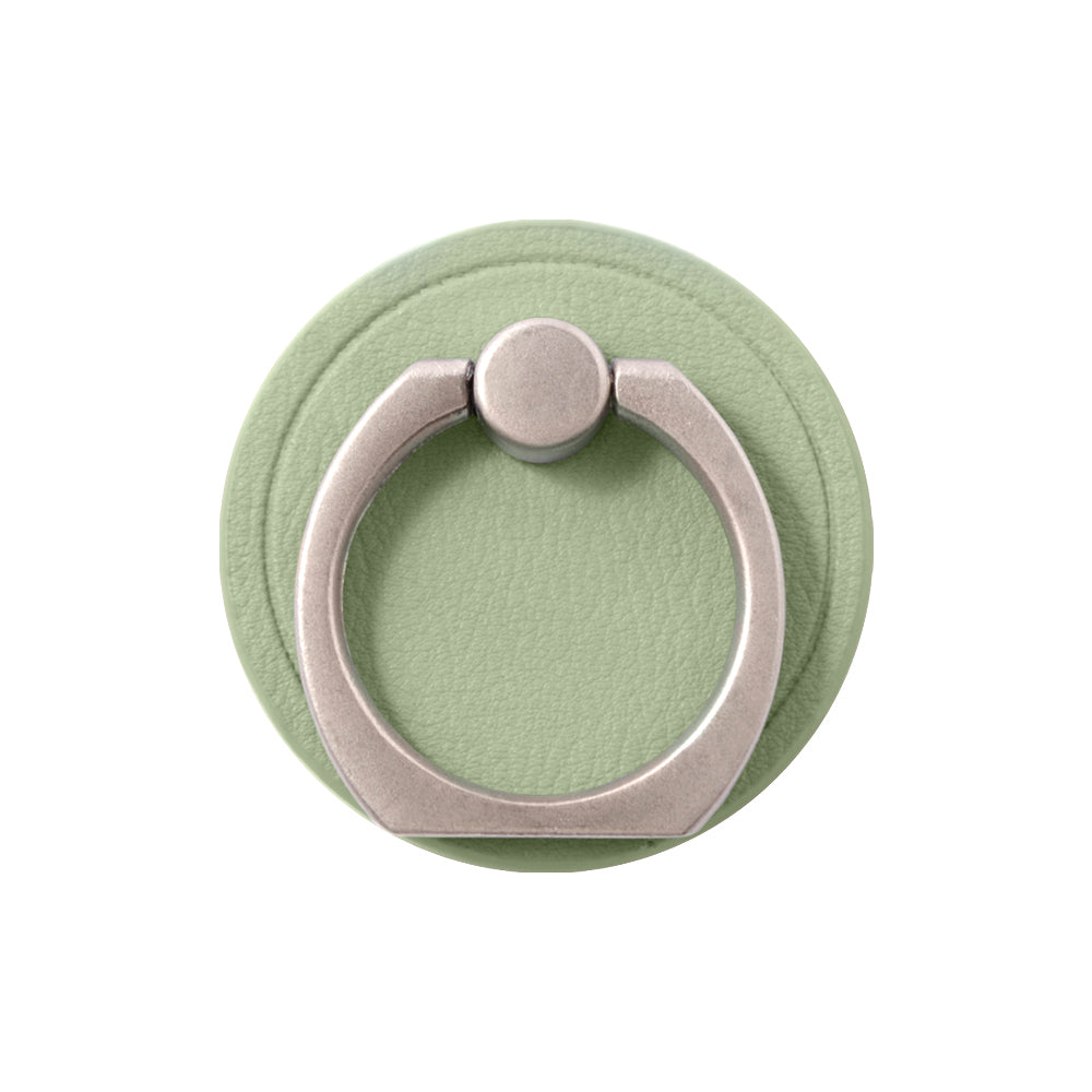 ヴィーガンレザー くすみパステルカラー スムースレザー調 スマホリング