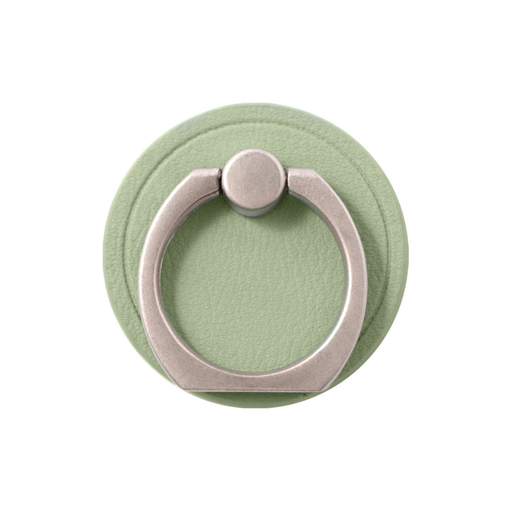 ヴィーガンレザー くすみパステルカラー スムースレザー調 スマホリング