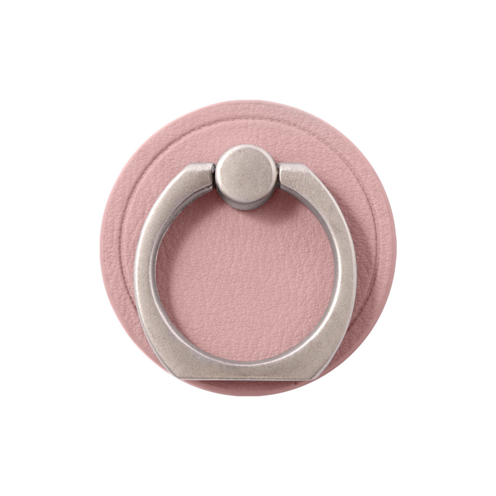 ヴィーガンレザー くすみパステルカラー スムースレザー調 スマホリング