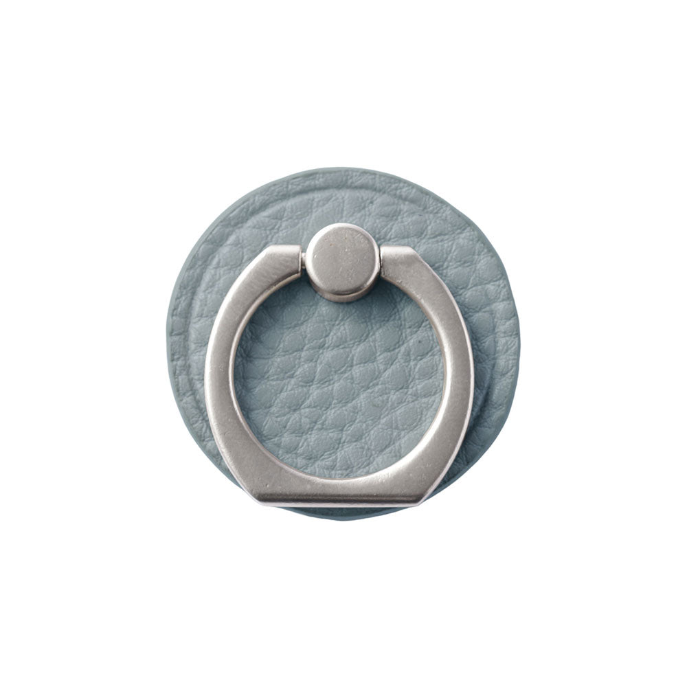 Vegan leather textured processing smoky color smartphone ring