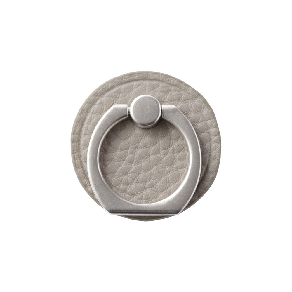 Vegan leather textured processing smoky color smartphone ring