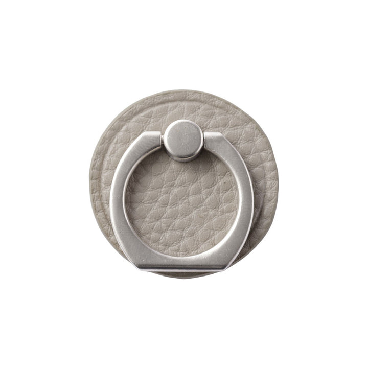 Vegan leather textured processing smoky color smartphone ring