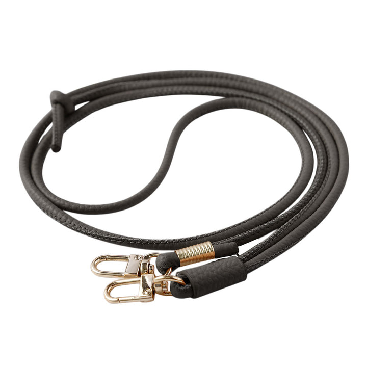 Vegan leather textured round cord shoulder strap